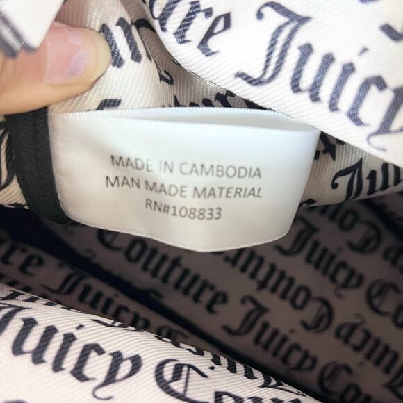 Juicy Couture Mini Backpack Denim White w/ Wallet Bag Purse New - Picture 8 of 11